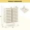 Space Saving Storage Organizer Cart with 20 Plastic Drawers and Mobile Wheels for Organizing Small Items at Home
